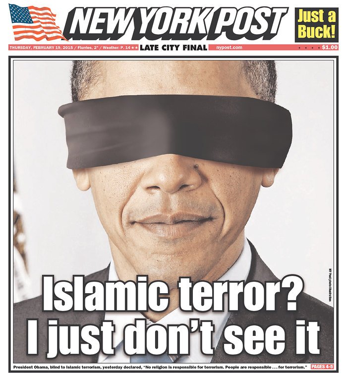 The New York Post mocks Obama’s take on ‘Islamic’ terrorism