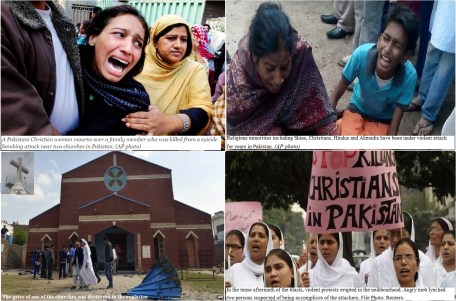 Two in Blasts in Pakistan Churches