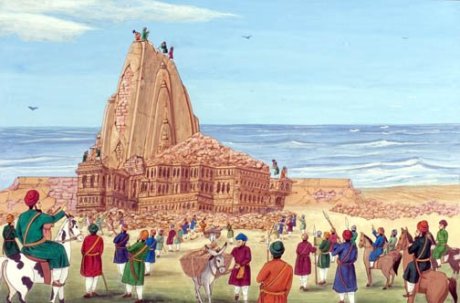Aurangzeb's general order for the demolition of Hindu temples in 1665 included the Somnath Temple in Gujarat. Aurangzeb's general order for the demolition of Hindu temples (9th April 1669) included the Somnath Temple in Gujarat.